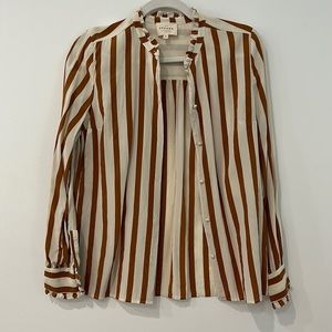 Sezane stripe silk blouse